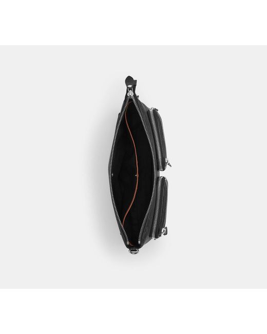 COACH Black Domino File Bag for men