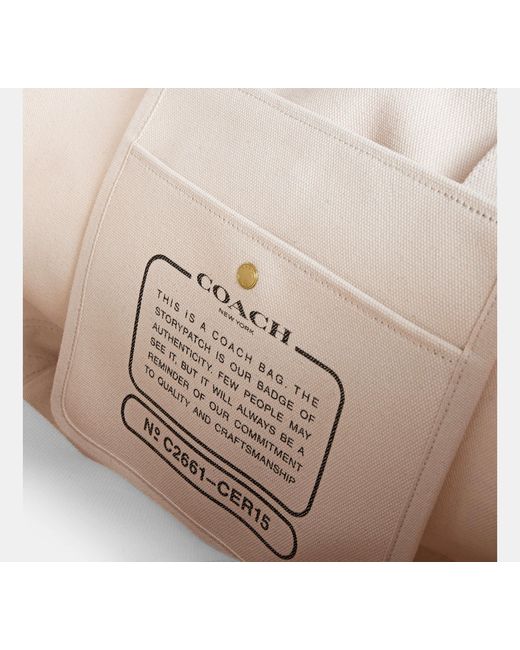 COACH Black Utility Tote Bag With Sketch Print for men