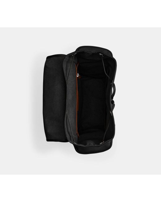 COACH Black Hitch Backpack for men