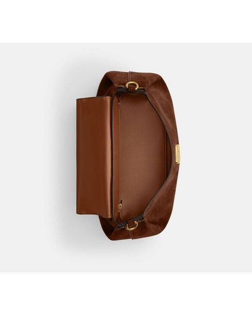 COACH Brown Slouchy Rogue Top Handle Bag