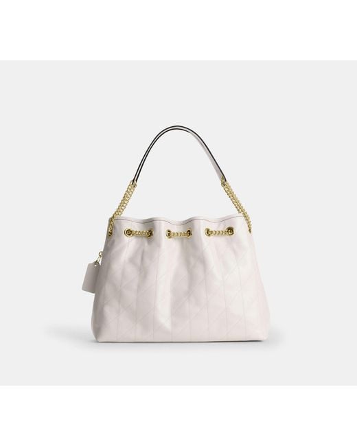 COACH Black Evelyn Shoulder Bag And Charm
