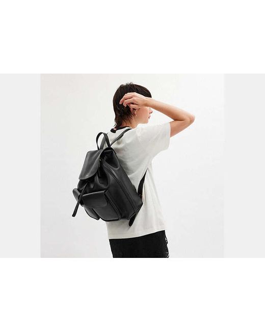 COACH Black Crosby Backpack