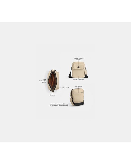 COACH Black Turnlock Crossbody Bag for men