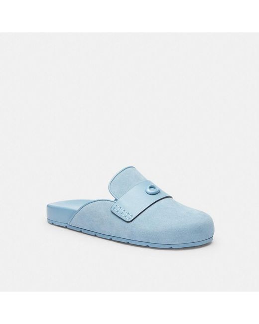 COACH Blue Sculpted C Clog