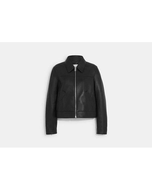 COACH Black Leather Jacket