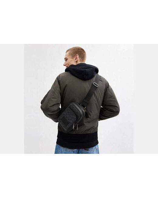 COACH Black Racer Sling Pack for men