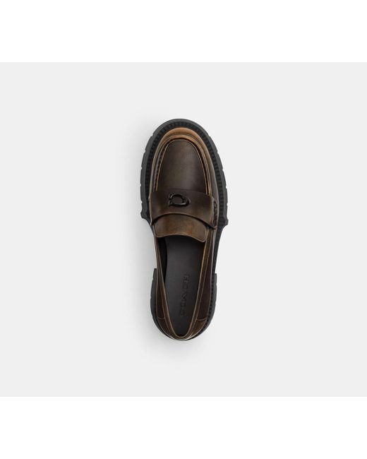 COACH Black Loafers