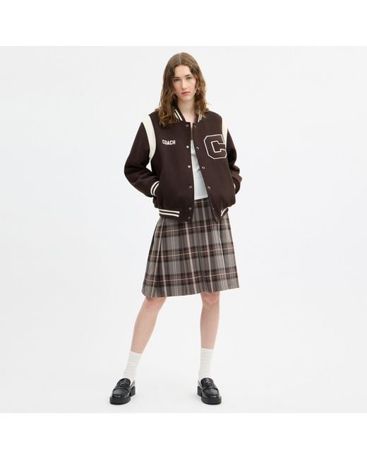 COACH Black Wool Varsity Jacket