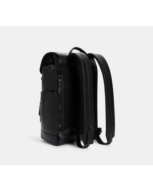 COACH Black Track Backpack for men