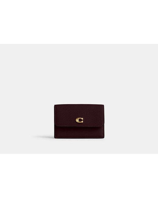 COACH Black Essential Mini Trifold Wallet