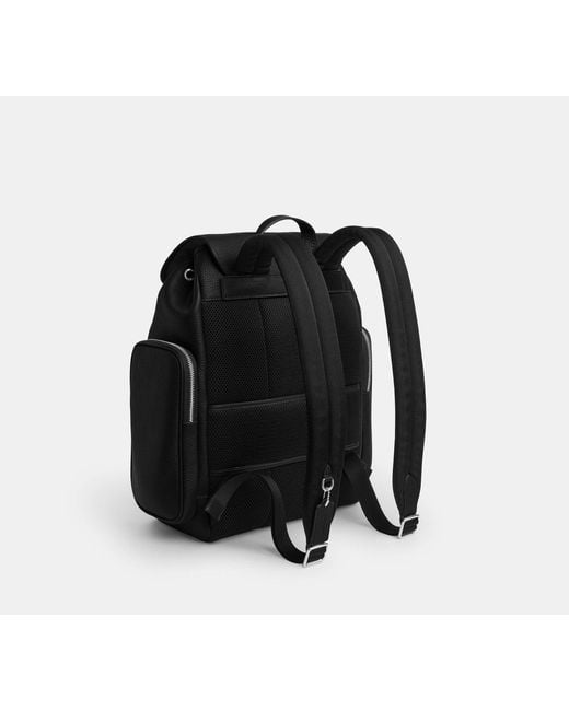 COACH Black Finn Backpack for men