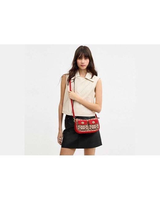 COACH Black Twin Turnlock Waverly Bag