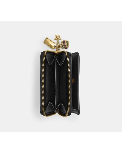 COACH Black Essential Billfold Wallet With Charms