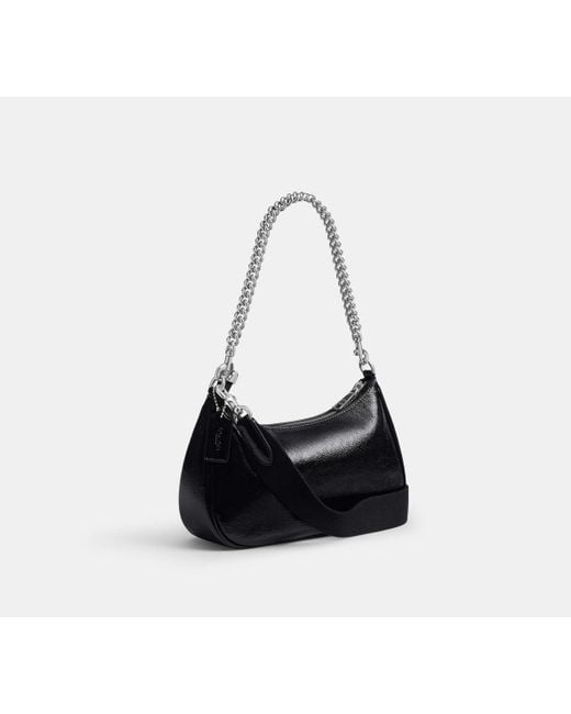 COACH Black Teri Shoulder Bag With Pouch