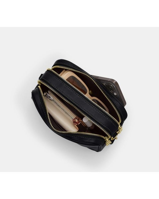 COACH Black Mini Carey Crossbody Bag
