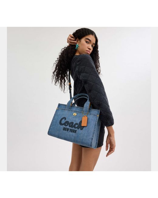 Tote Bags Cotone-Donna di COACH in Blue