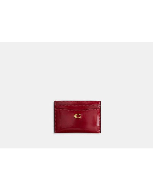 COACH Red Essential Card Case