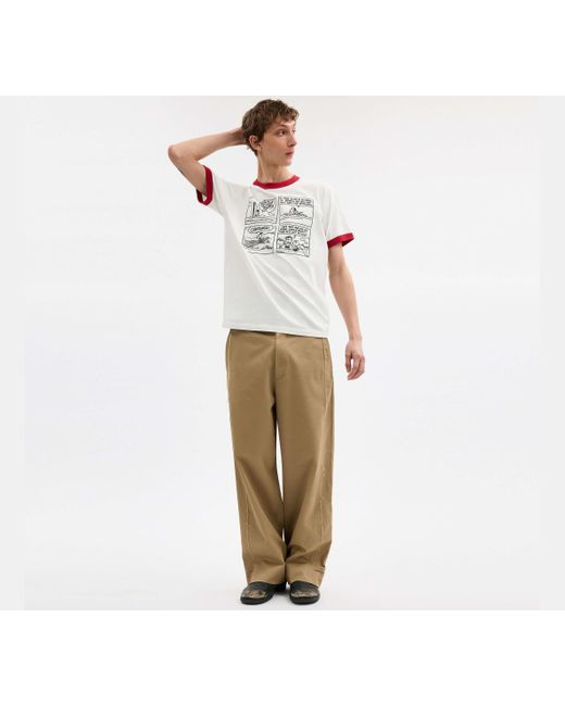 COACH X Peanuts Ringer T Shirt Aus Biobaumwolle in Black für Herren