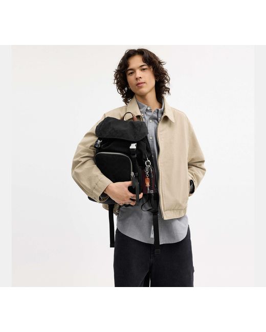 Mochila Logan En Nylon De Firma Con Charms COACH de hombre de color Black