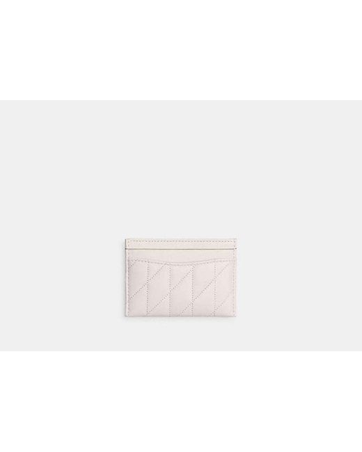 COACH Black Essential Card Case With Pillow Quilting