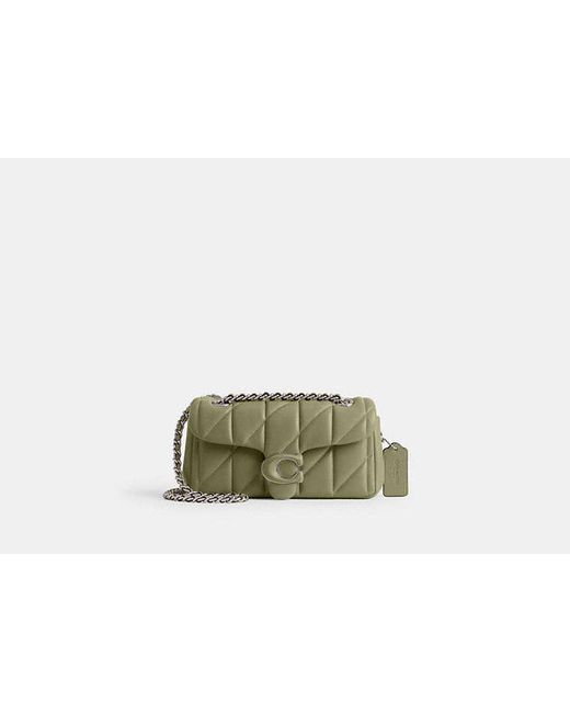 COACH Green Tabby Shoulder Bag 20 With Quilting
