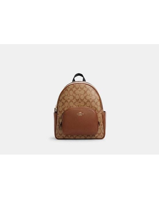 Mochila Court en lona de firma COACH de color Brown