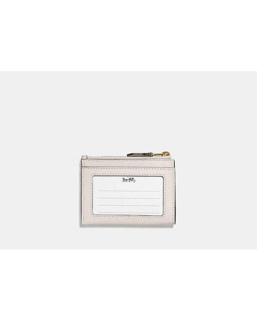 COACH White Mini Skinny Id Case