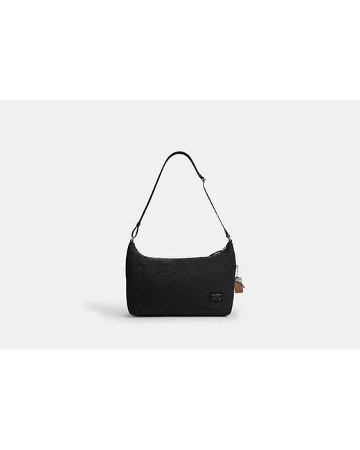 COACH Black Leo Crossbody In Signature Nylon for men