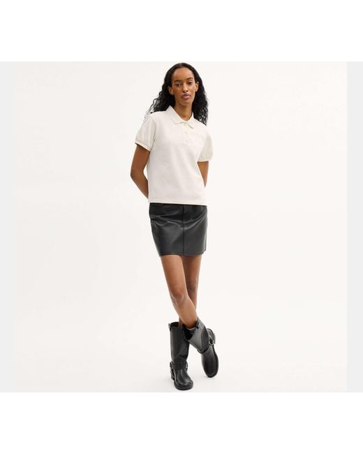COACH Black Coach Script Shrunken Polo