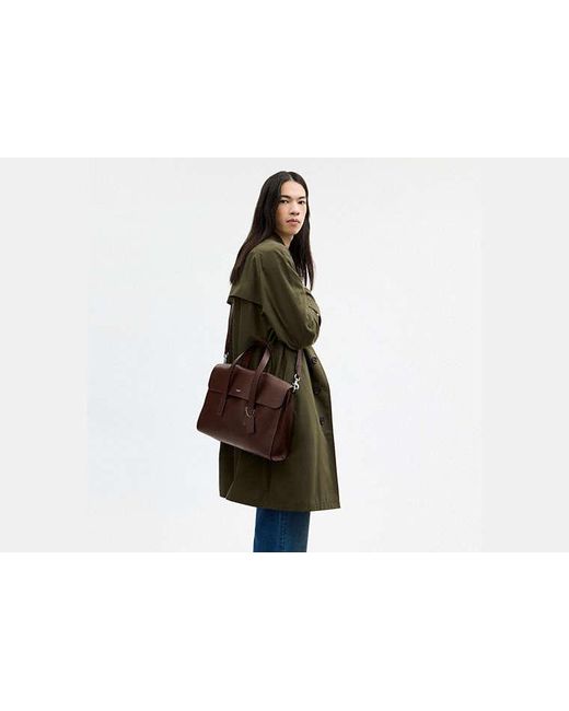 Cartera Flatiron COACH de hombre de color Brown