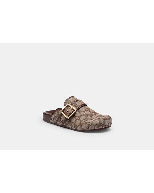 COACH Black Archival Buckle Clog