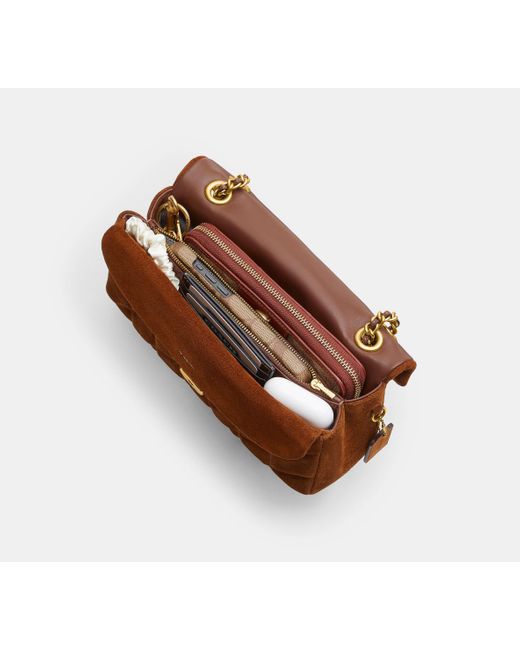 COACH Brown Tabby Schultertasche 26 Mit Steppung
