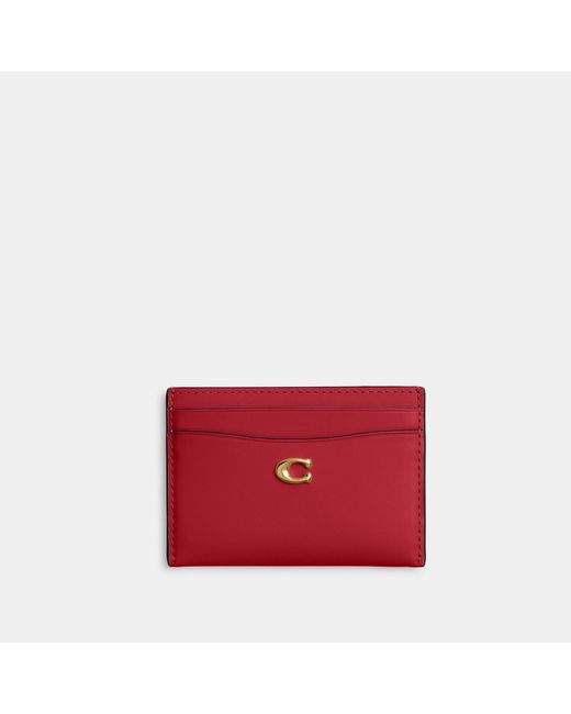 COACH Red Essential Card Case