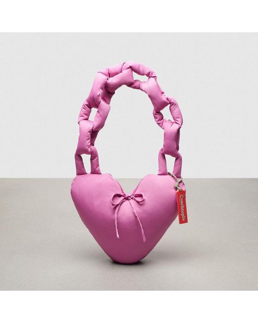 COACH Pink Topia Loop Puffy Heart Bag
