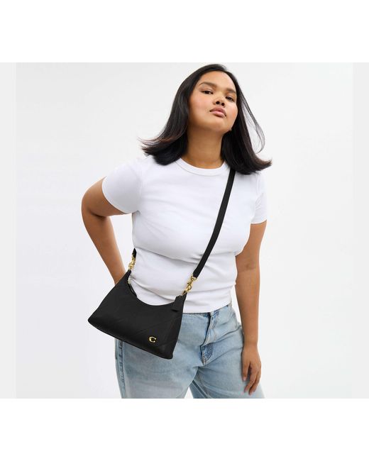 COACH Black Juliet Shoulder Bag 25 With Quilting