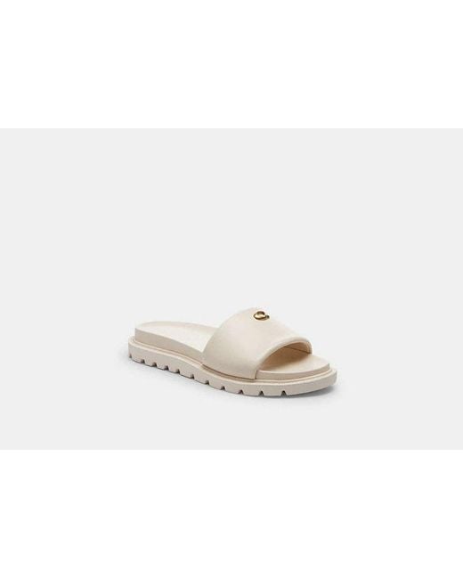 COACH Black Brynn Slide Sandal