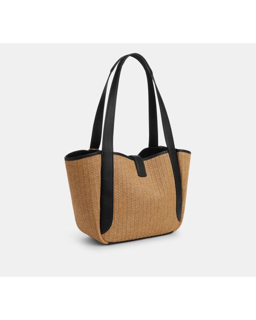 Borsa Larga Hadley Con Chiusura Girevole di COACH in Black
