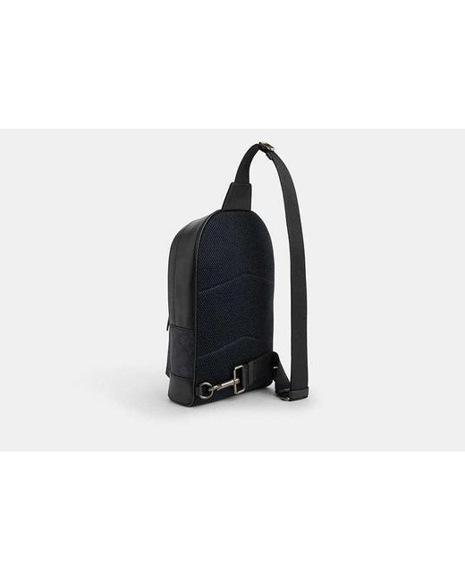 COACH Black West Pack With Varsity Stripe for men