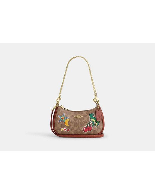 COACH Black Teri Mini Crossbody Bag With Sticker Print