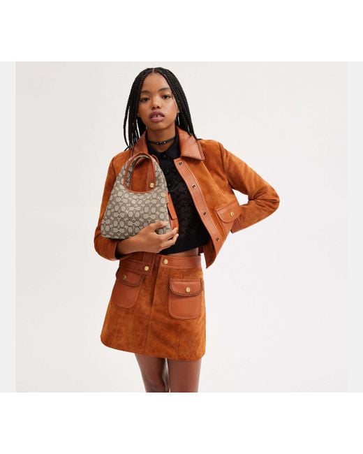 COACH Lana Shoulder Bag 23 - Brown | Cotton