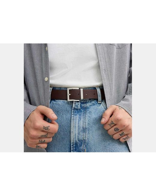 COACH Black Harness Buckle Cut-To-Size Reversible Belt, 30Mm for men