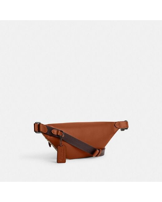 COACH Charter Belt Bag 7 In Micro Signature Jacquard in Brown for Men