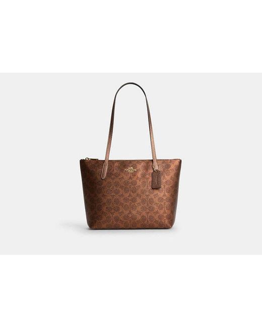 COACH Black Fiona Zip Tote Bag