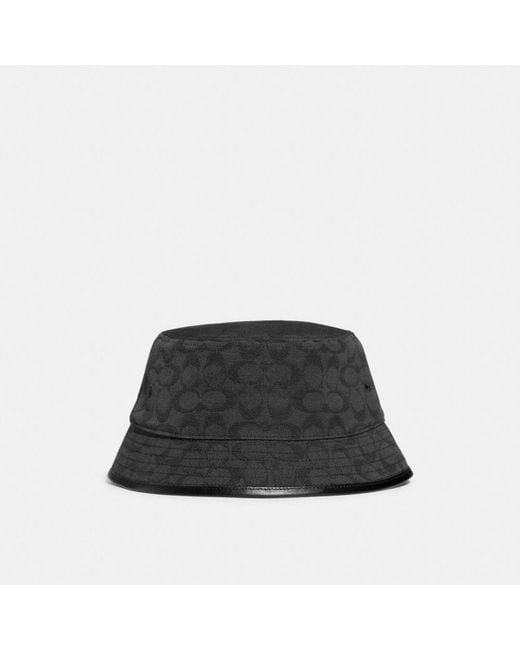 COACH Signature Jacquard Canvas Bucket Hat in Black Lyst