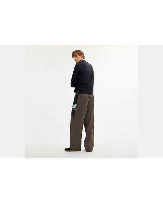 COACH Black Straight Leg Track Pants for men