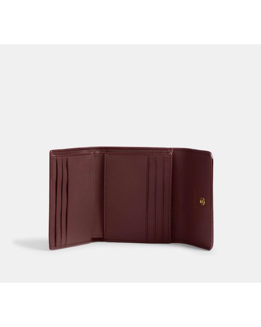 COACH White Mila Small Flap Wallet