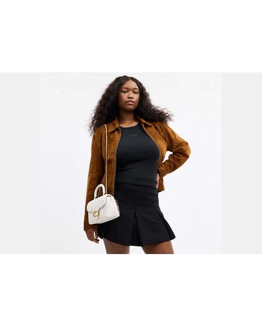 COACH Black Tabby Top Handle Bag With Quilting