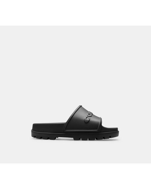 COACH Black Jesse Rubber Slide Shoes 13 D for men