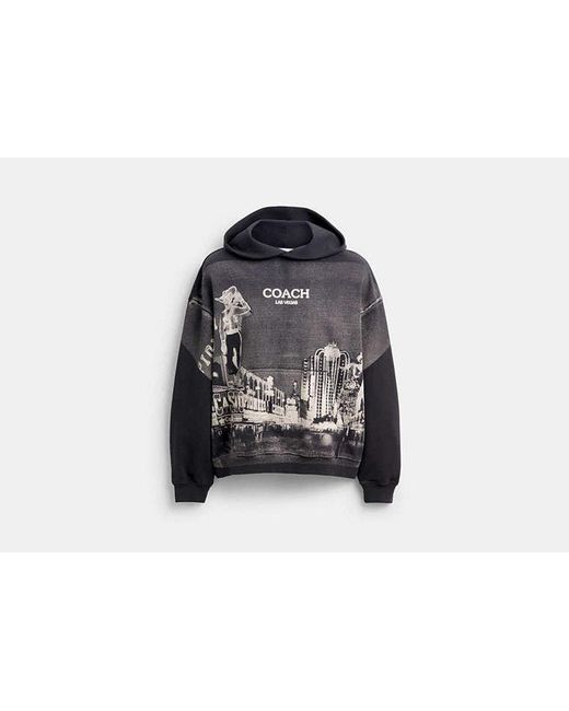COACH Black Las Vegas Postcard Relaxed Hoodie