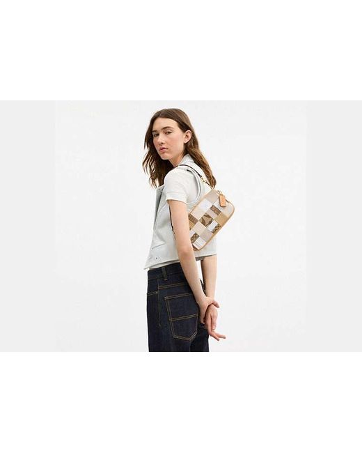 COACH Black Plaza Bag 25 With Patchwork